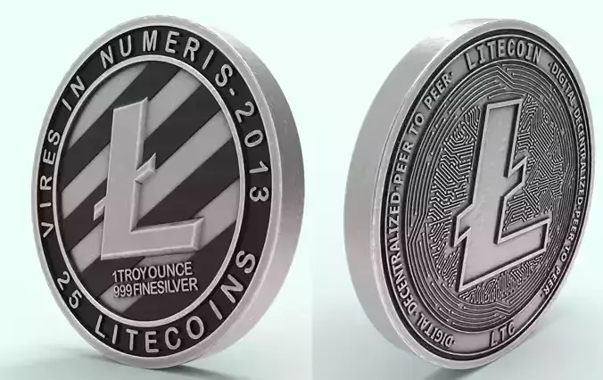 Litecoin LTC 3d model