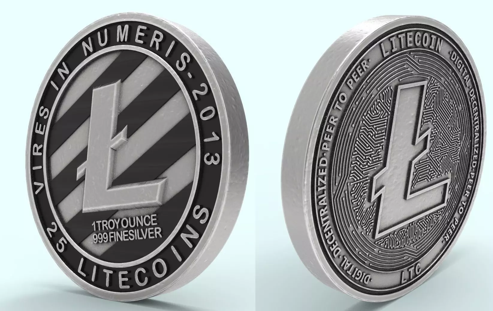 Litecoin LTC 3d model 3D model