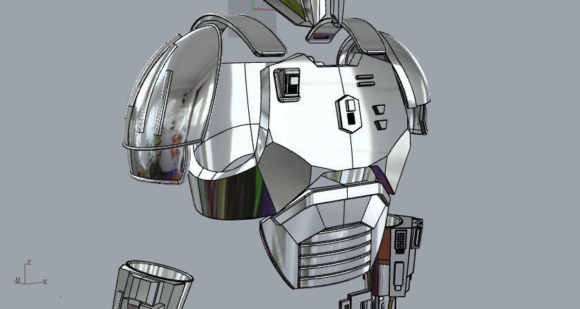 Full Heavy infantry mandalorian armor 3D print model_3