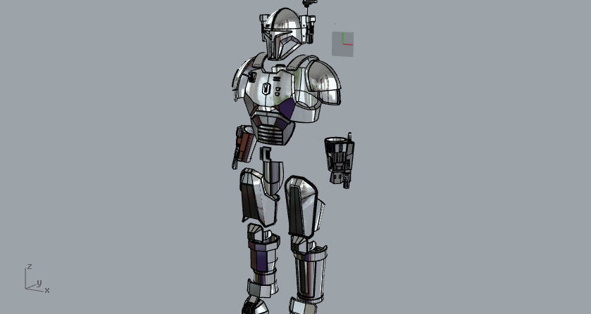 Full Heavy infantry mandalorian armor 3D print model_10