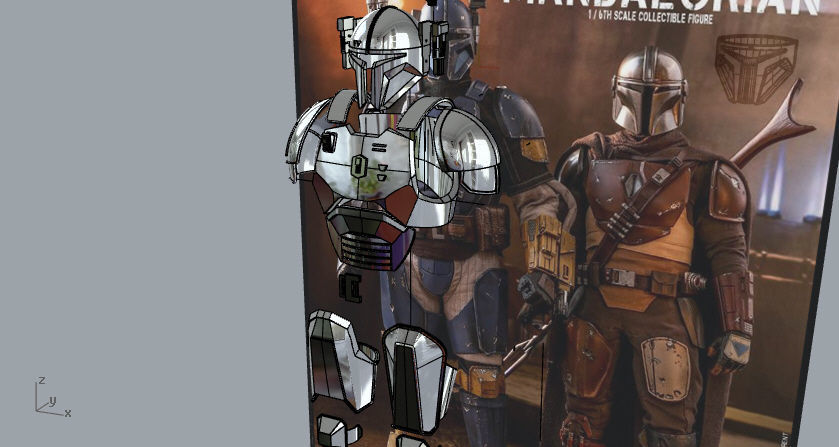 Full Heavy infantry mandalorian armor 3D print model_8
