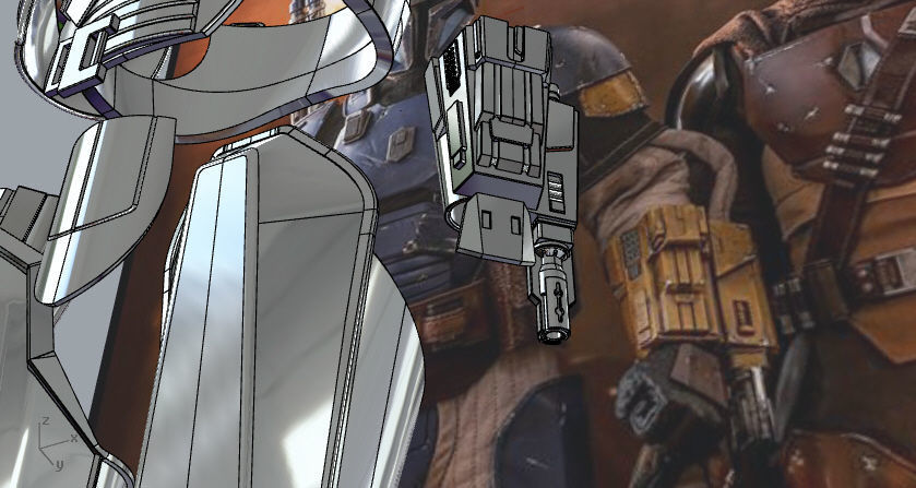 Full Heavy infantry mandalorian armor 3D print model_14