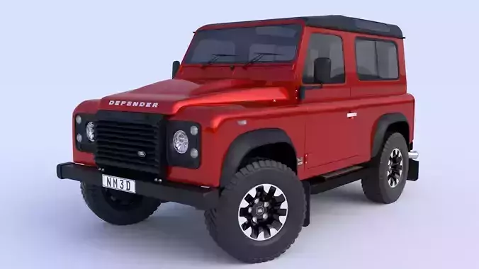 Land Rover Defender works V8 2018 Free 3D model