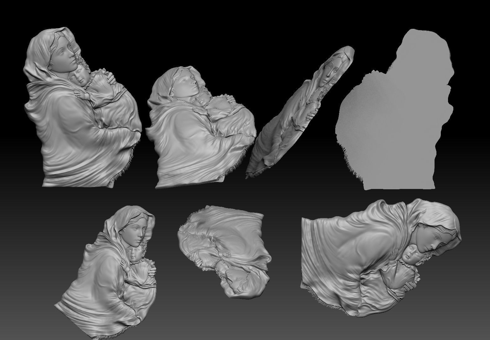 madona Ferruzzi  Virgin Mary  3D print model_4