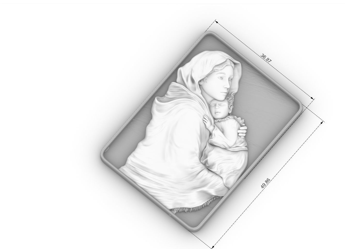 madona Ferruzzi  Virgin Mary  3D print model_7