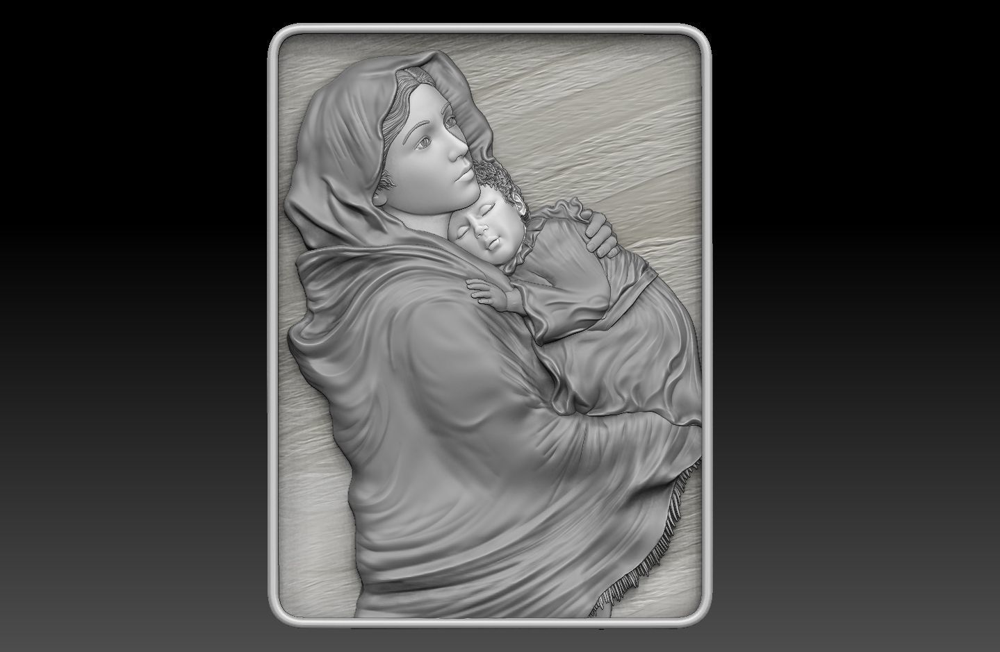 madona Ferruzzi  Virgin Mary  3D print model_2