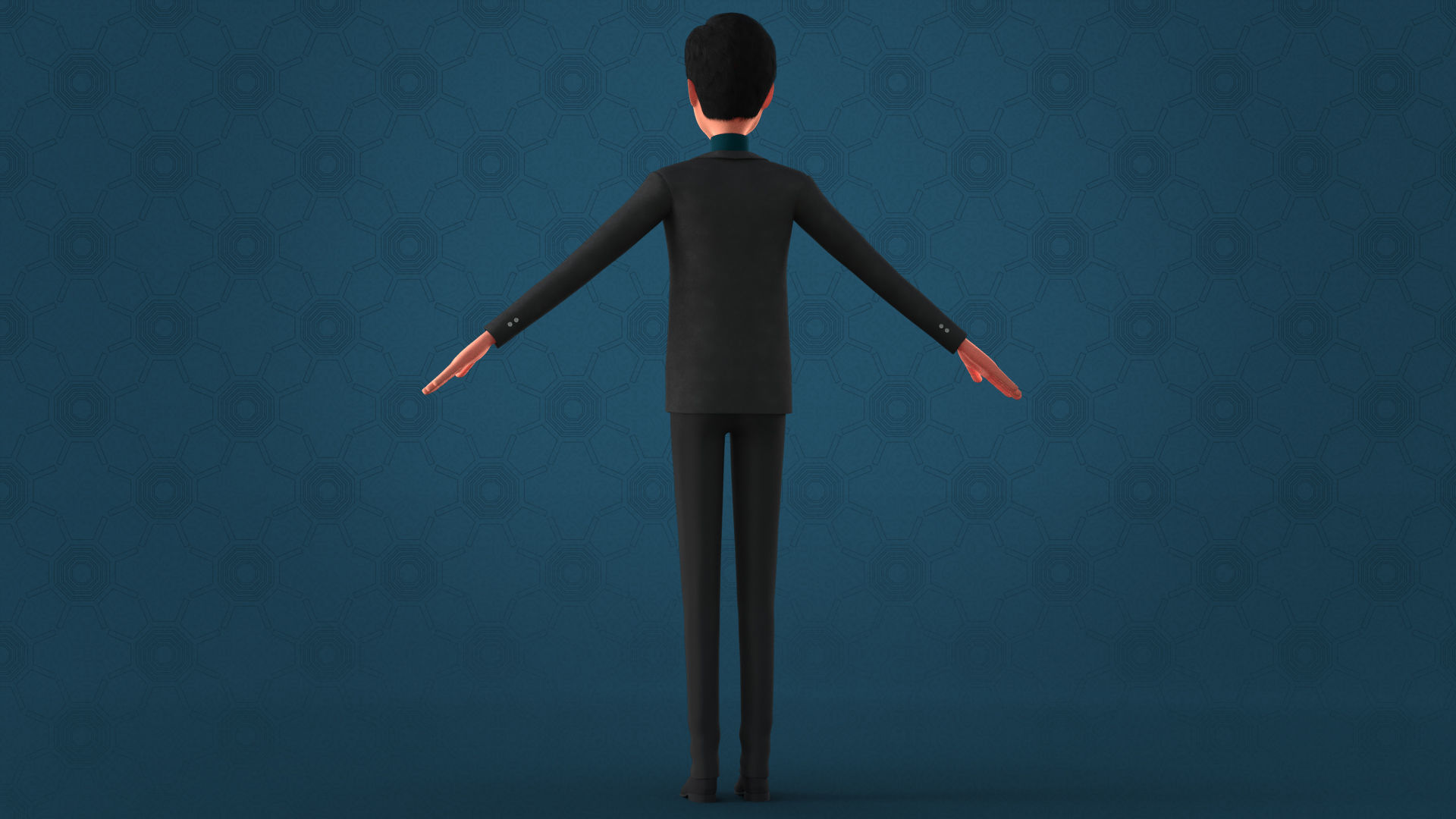 CARTOON MAN - RIGGED TEACHER AND FATHER CHARACTER 3D model_5