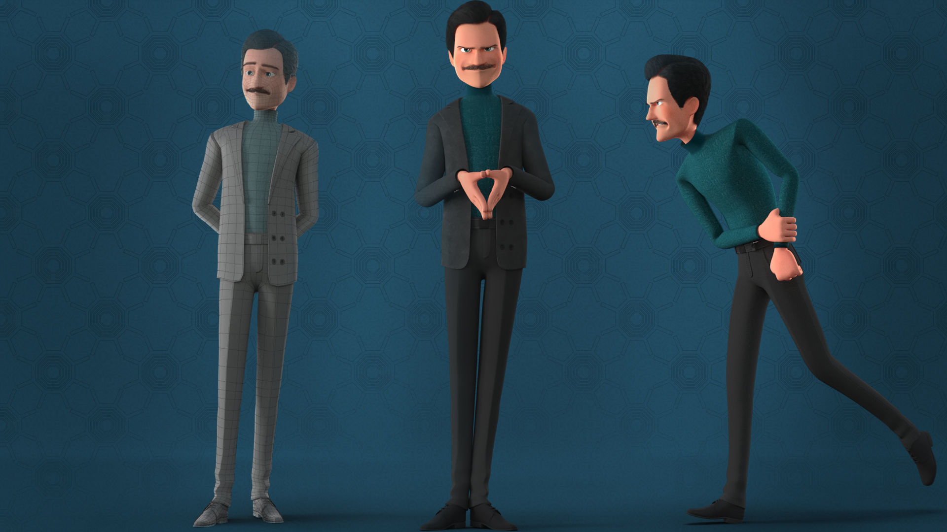 CARTOON MAN - RIGGED TEACHER AND FATHER CHARACTER 3D model_17
