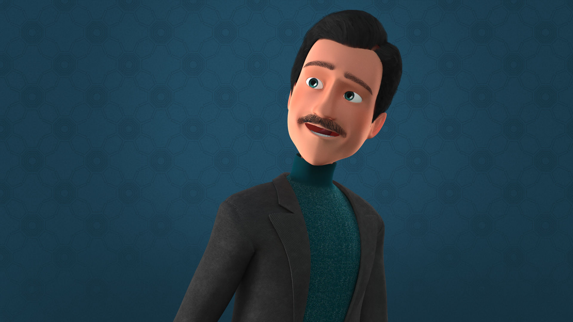 CARTOON MAN - RIGGED TEACHER AND FATHER CHARACTER 3D model_12