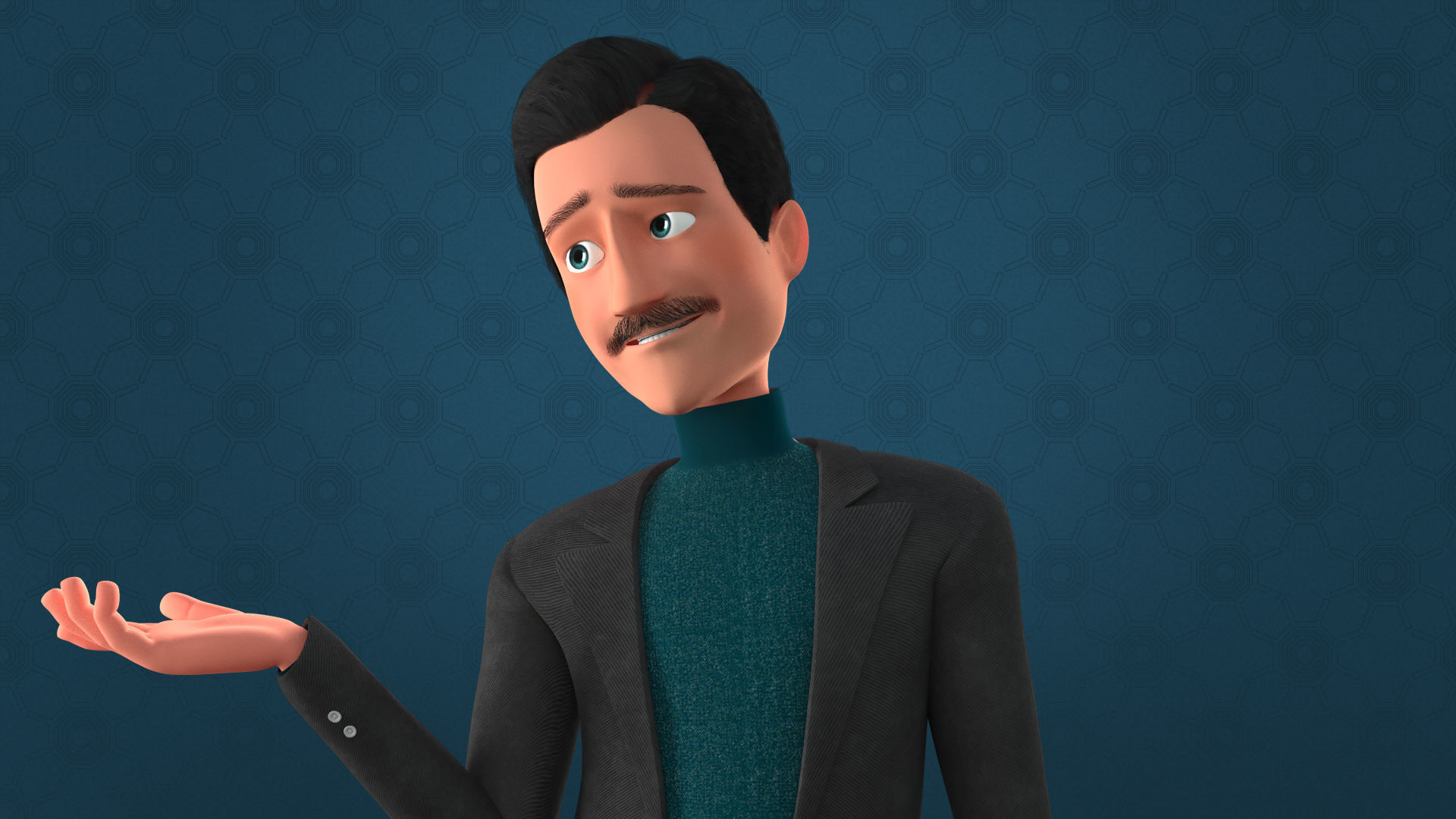 CARTOON MAN - RIGGED TEACHER AND FATHER CHARACTER 3D model_16