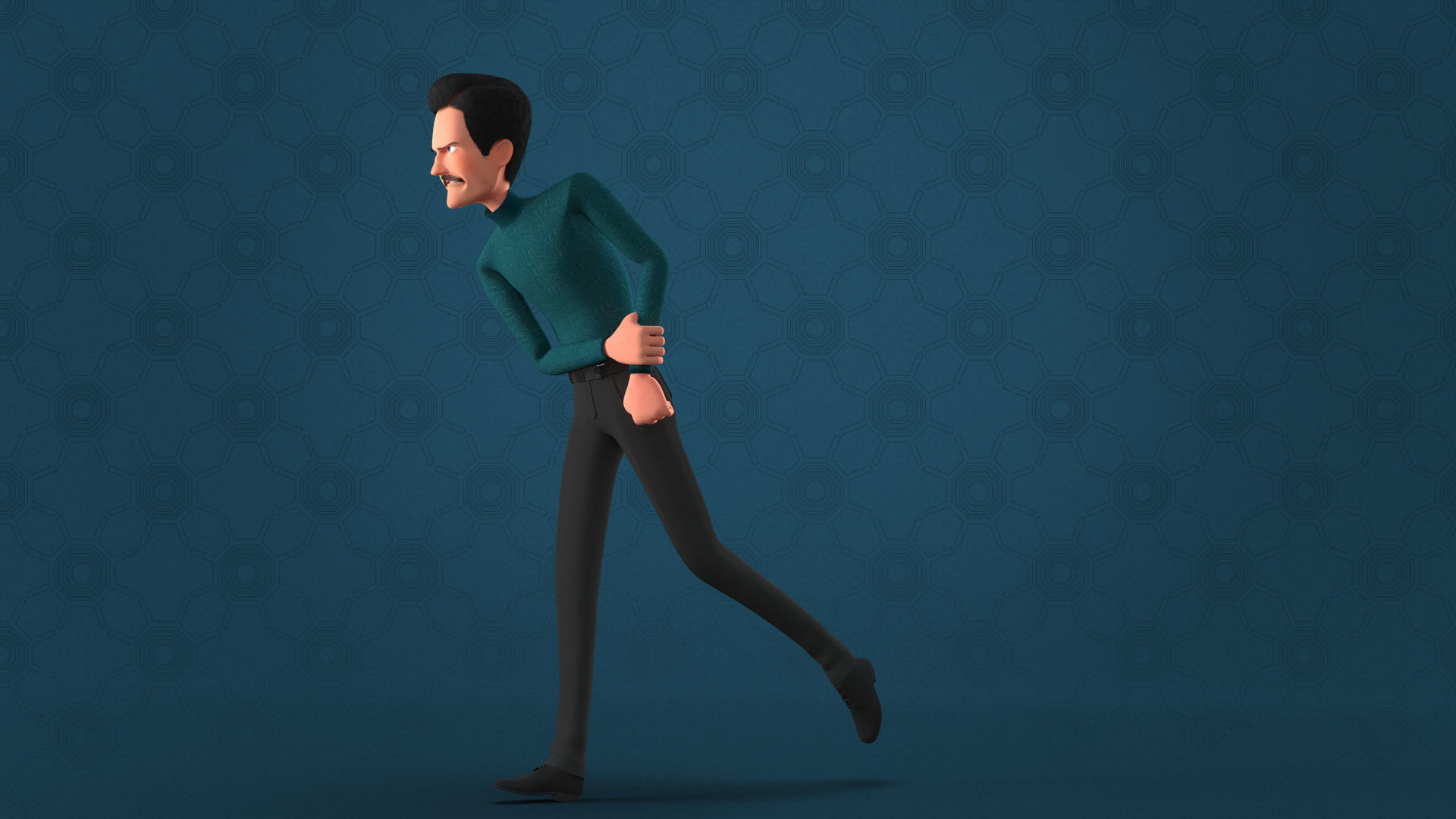 CARTOON MAN - RIGGED TEACHER AND FATHER CHARACTER 3D model_9