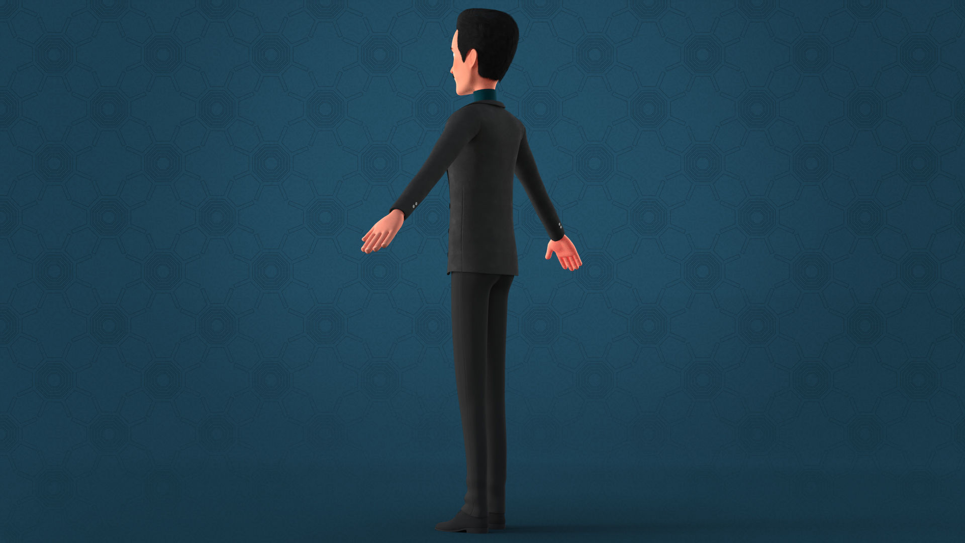 CARTOON MAN - RIGGED TEACHER AND FATHER CHARACTER 3D model_4