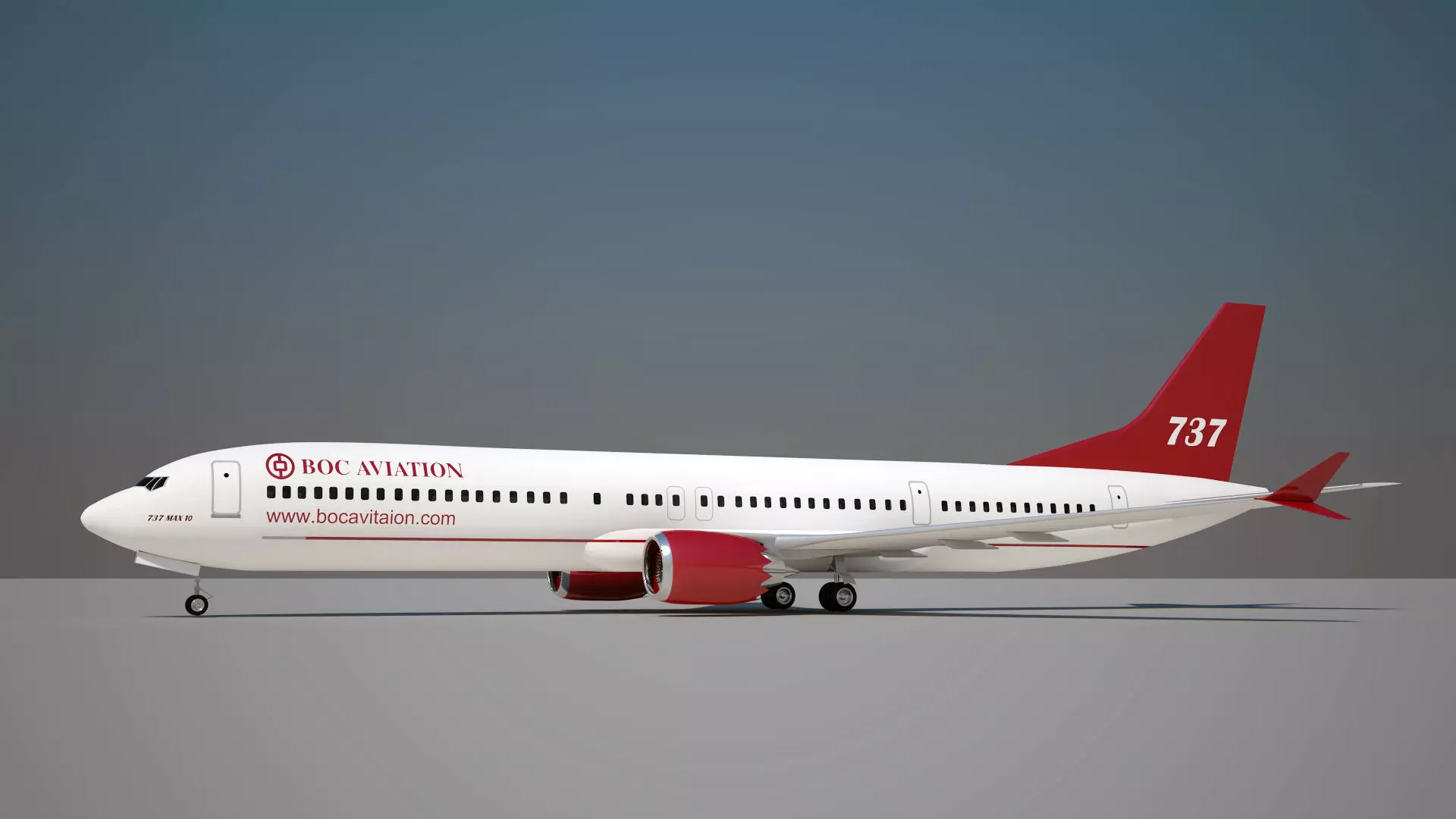 BOC Aviation Boeing 737 max 10 3D model