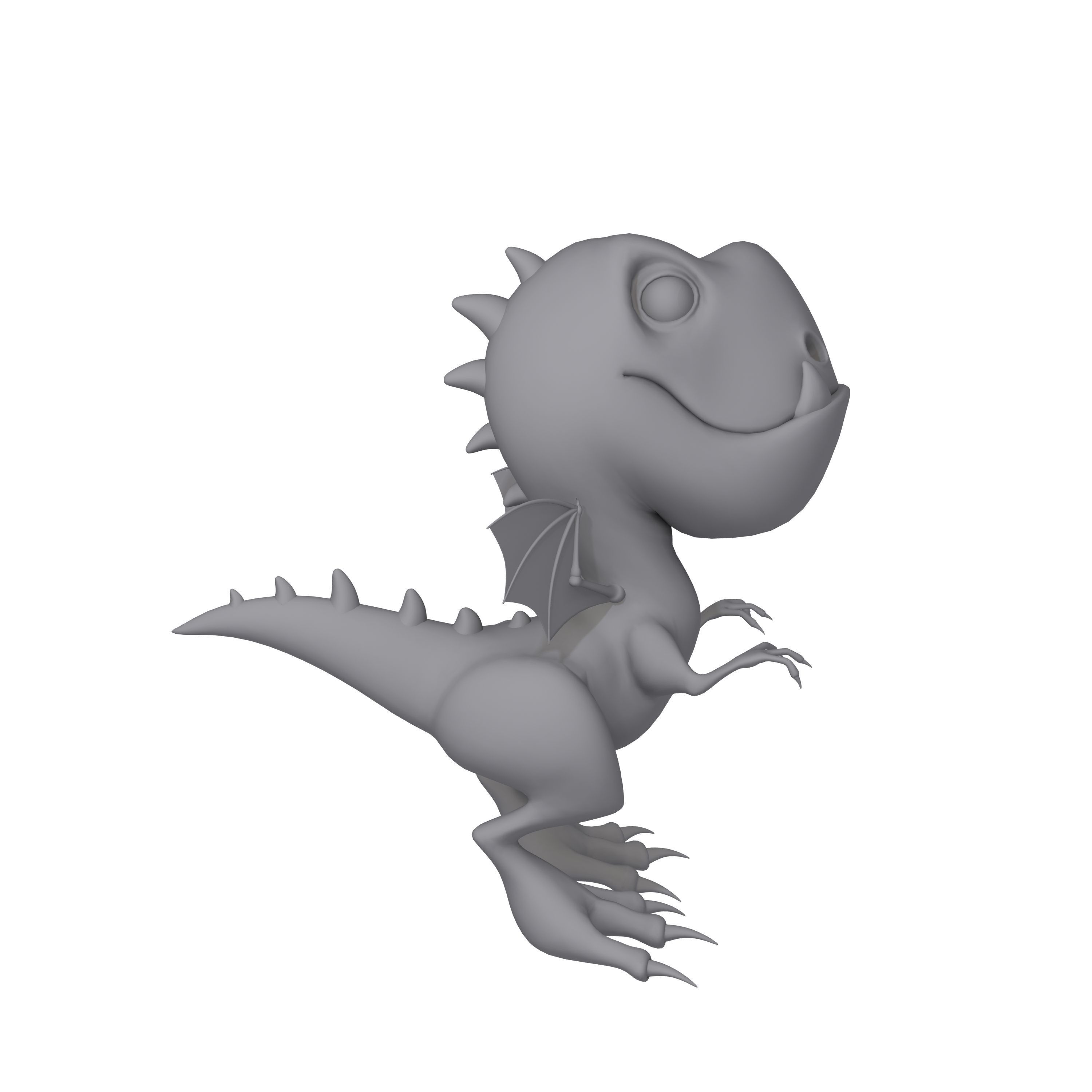 Dragon cartoon 3D model_8