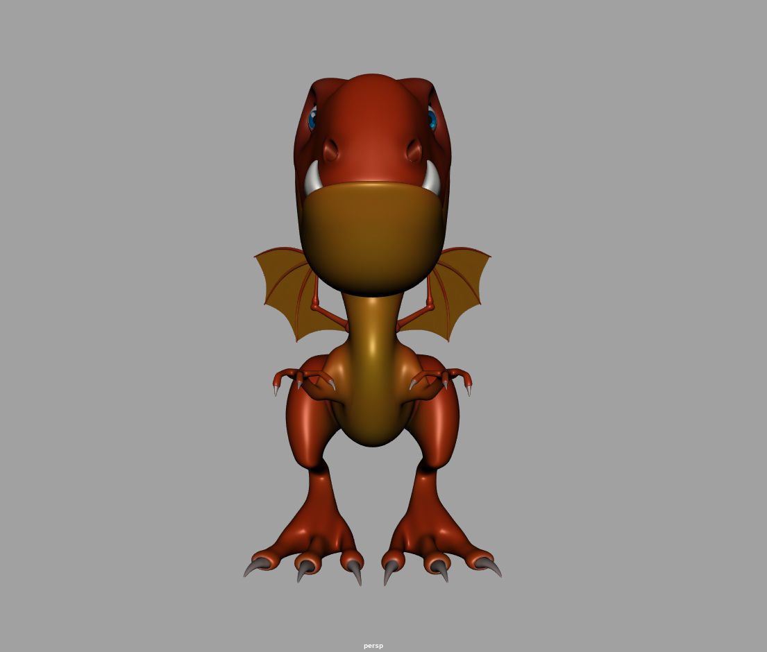 Dragon cartoon 3D model_11