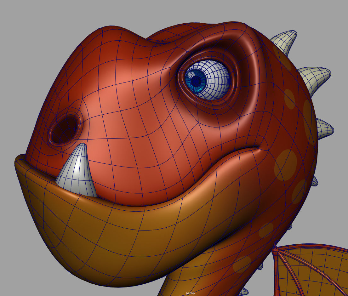 Dragon cartoon 3D model_22