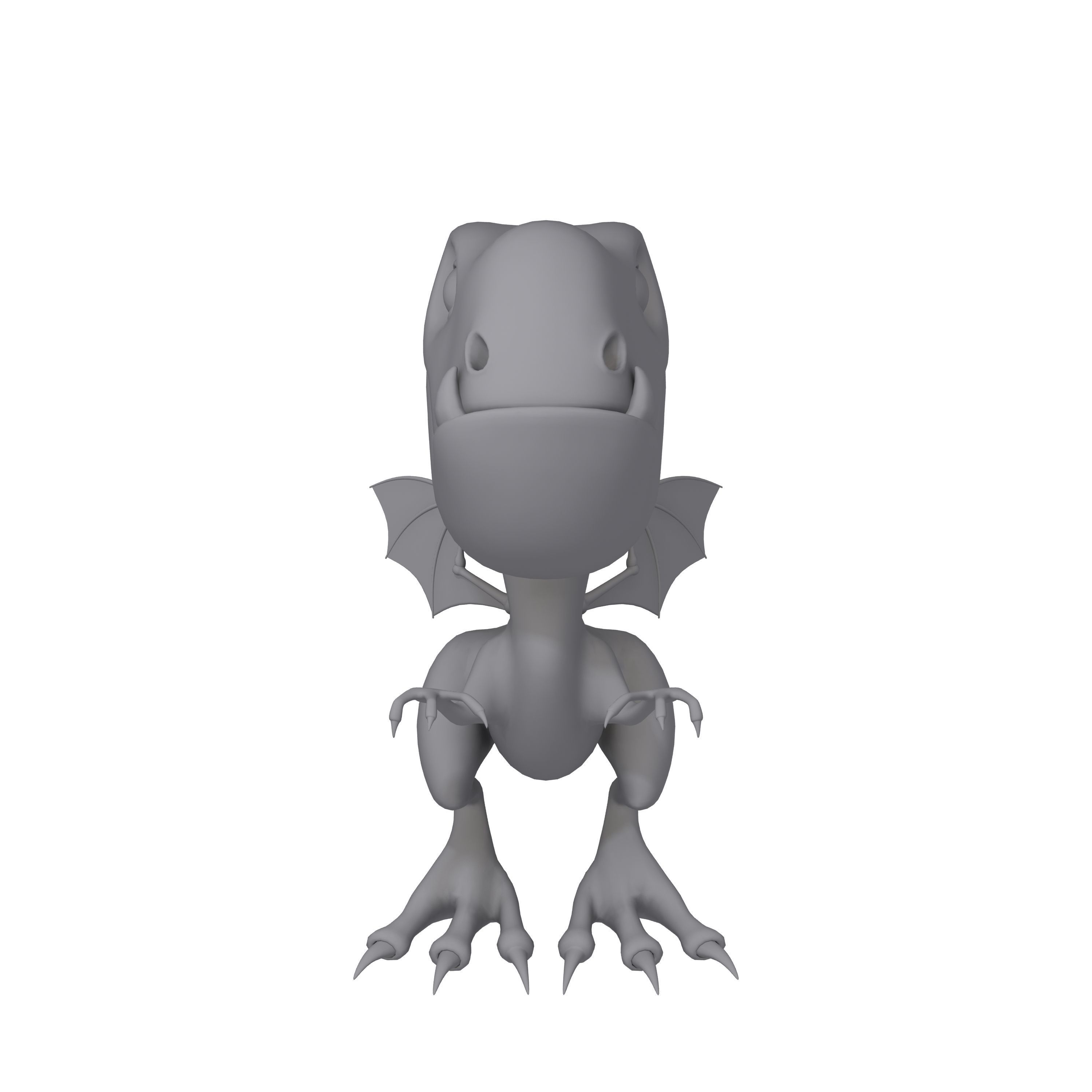 Dragon cartoon 3D model_7