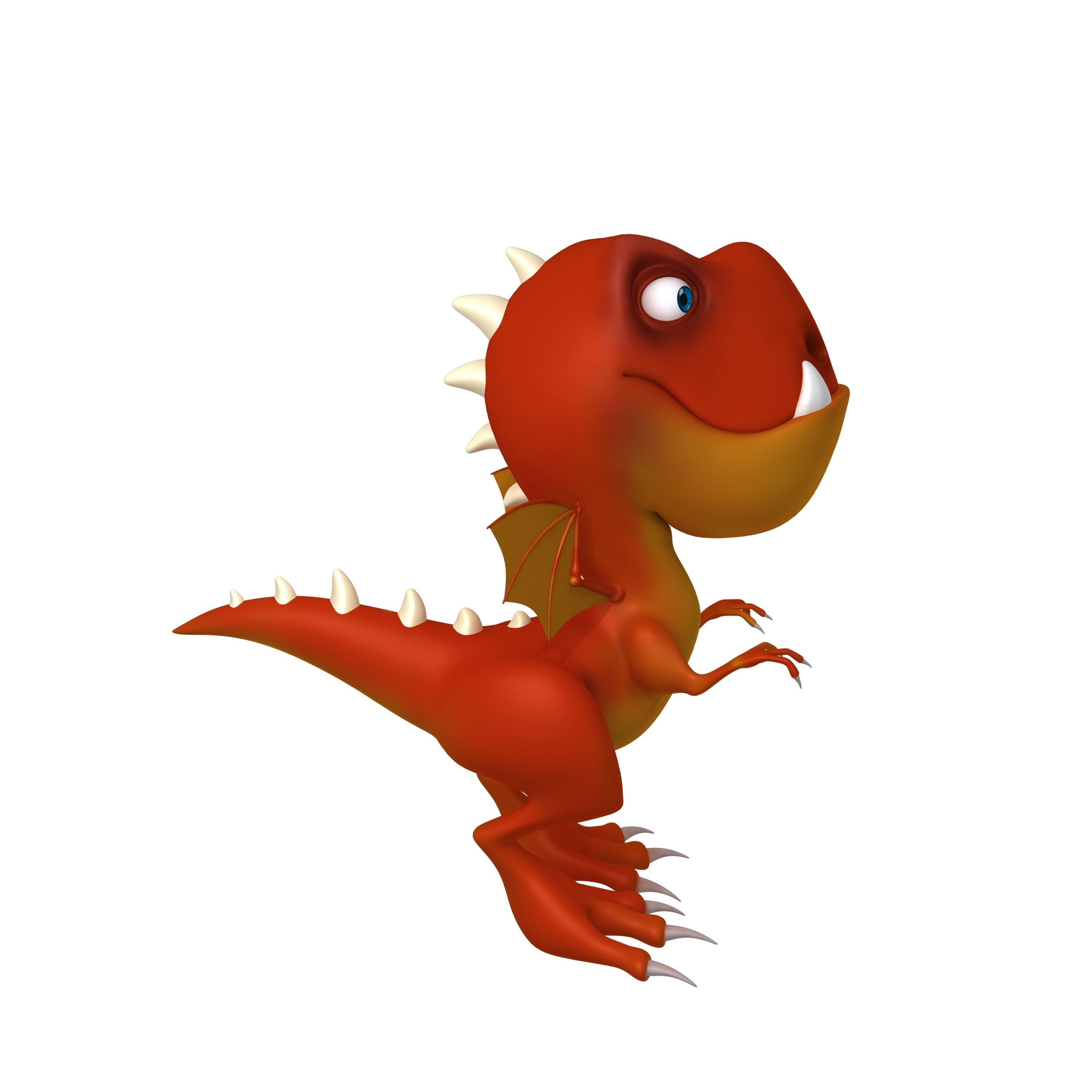Dragon cartoon 3D model_2