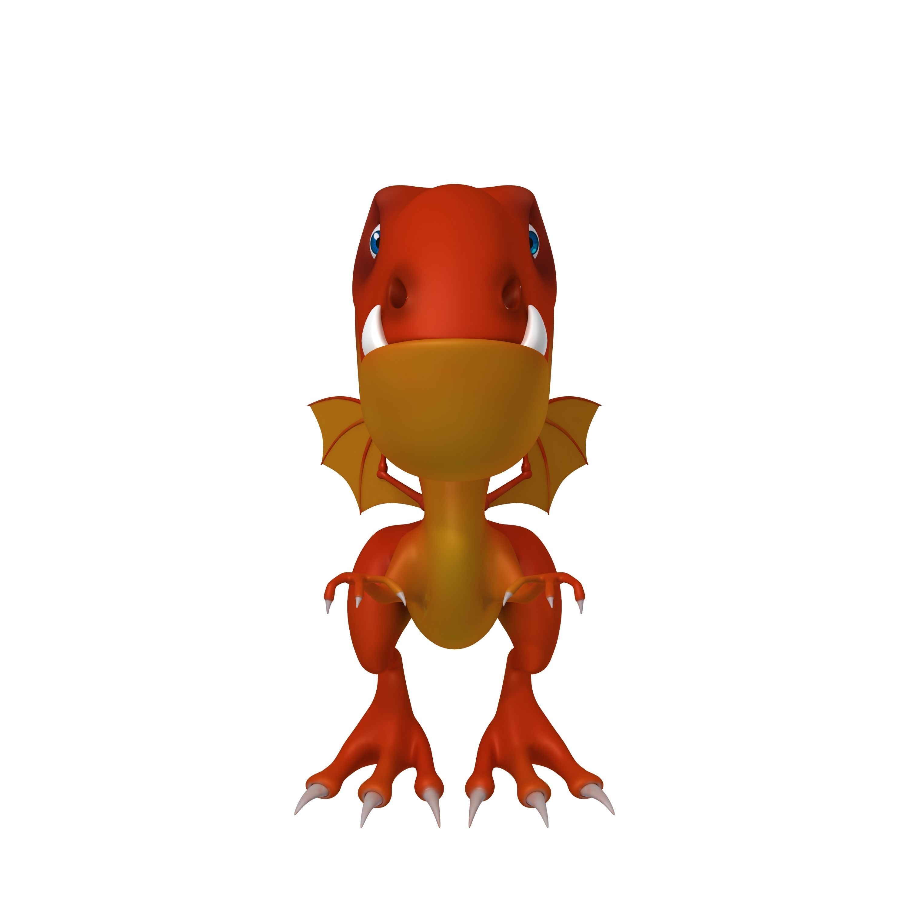 Dragon cartoon 3D model_1