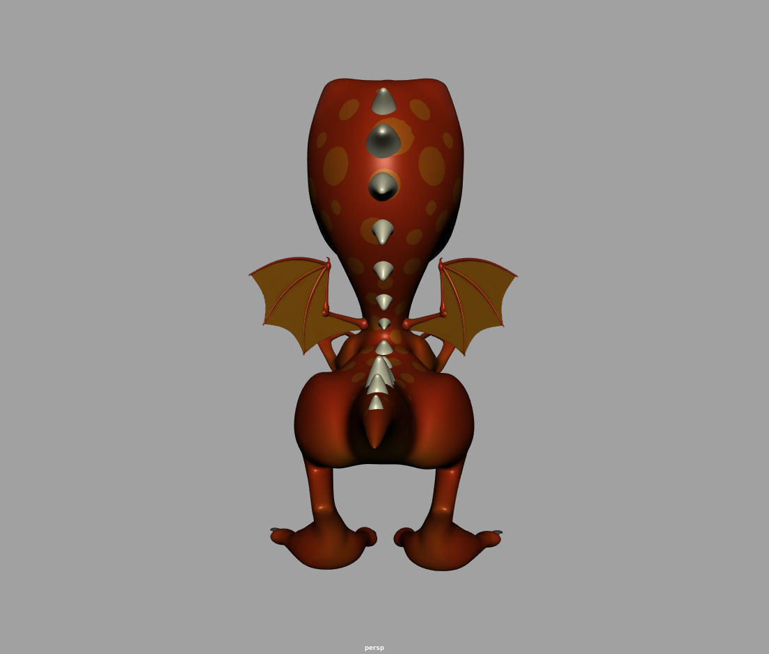 Dragon cartoon 3D model_13