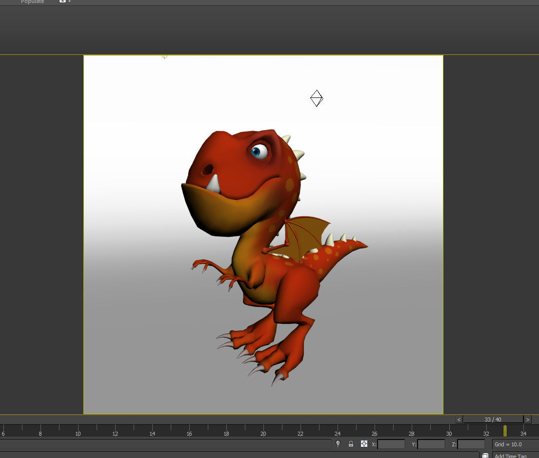 Dragon cartoon 3D model_24