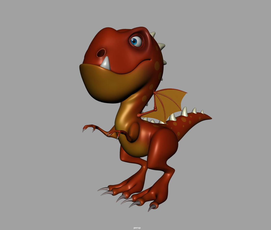 Dragon cartoon 3D model_12