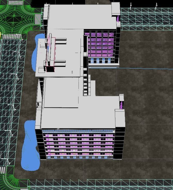 Hospital 3D model office building at dushanbe 3D model_5