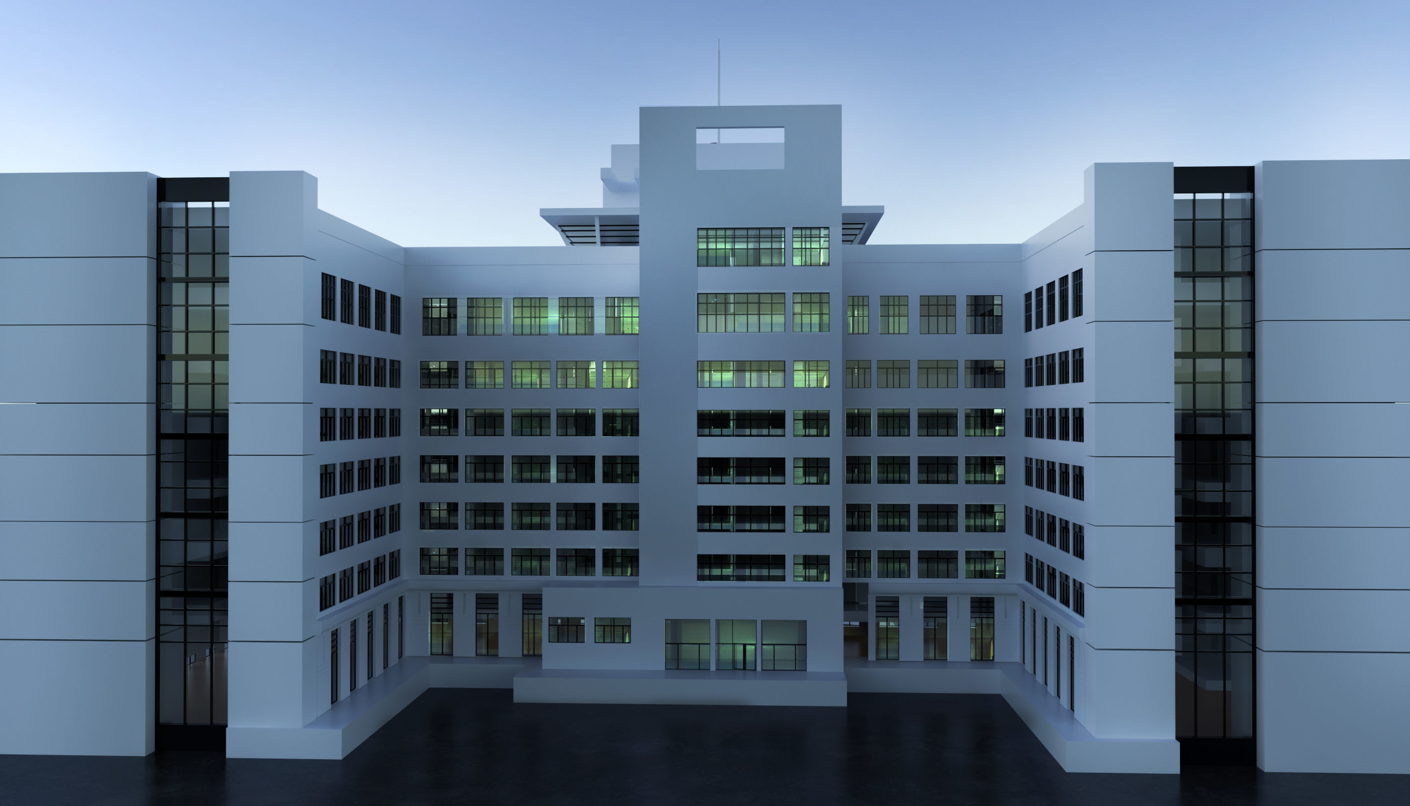Hospital 3D model office building at dushanbe 3D model_2