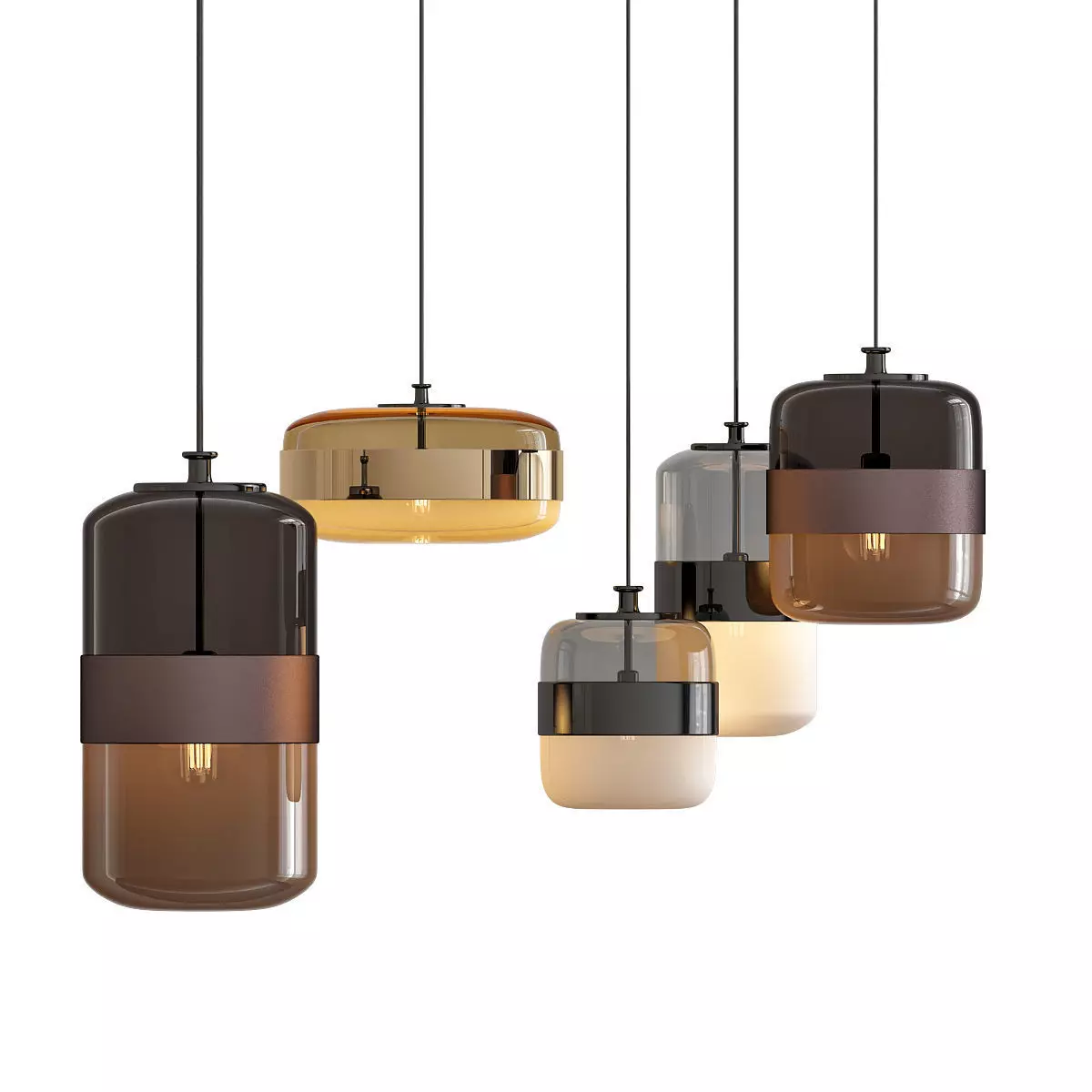 Lampada modern glass pendant lights 3D model
