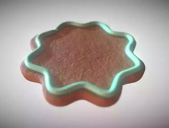 Gingerbread light green decoration low medium high poly Low-poly 3D model