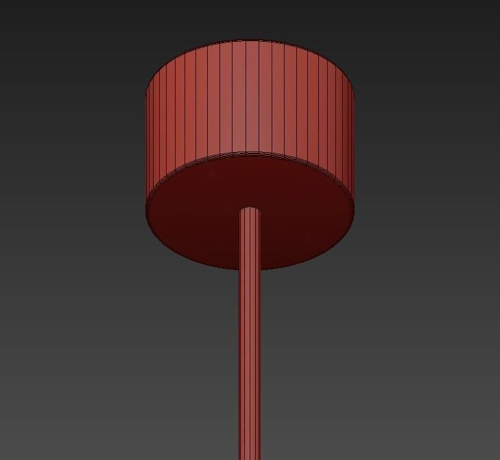 Peggy pendant light with three balls hanging from it 3D model_5