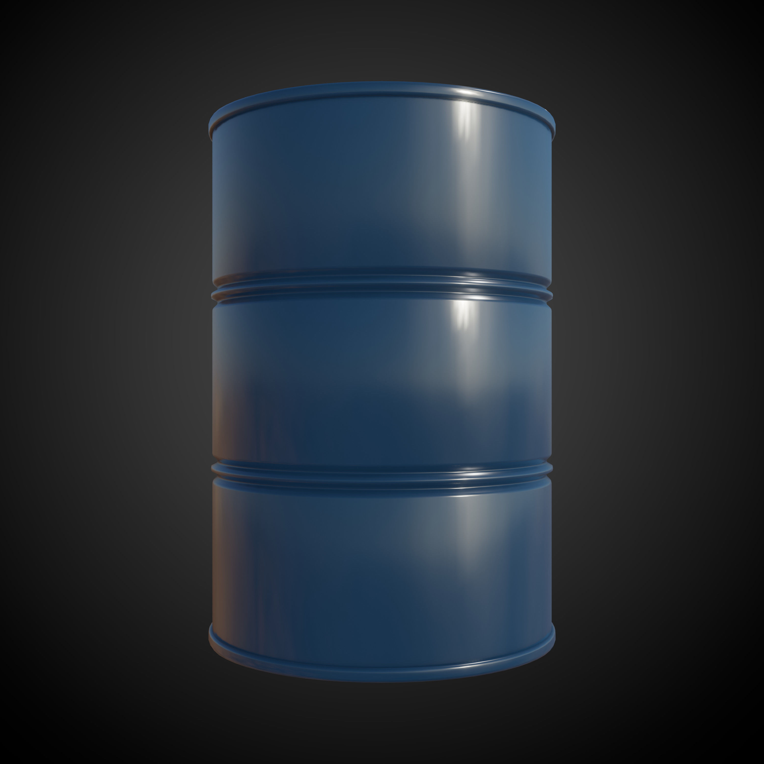 Oil barrel Low-poly 3D model_1