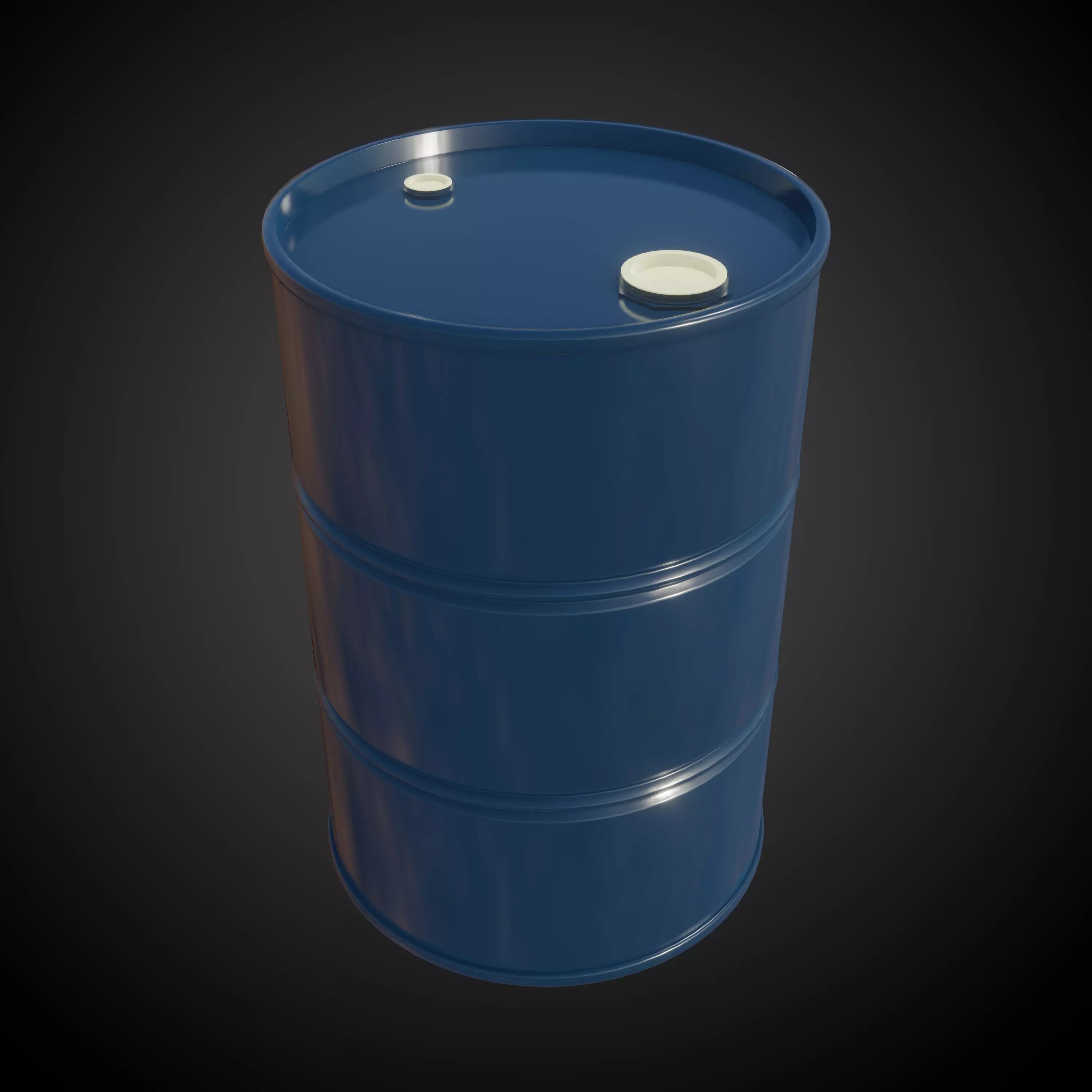 Oil barrel Low-poly 3D model_0