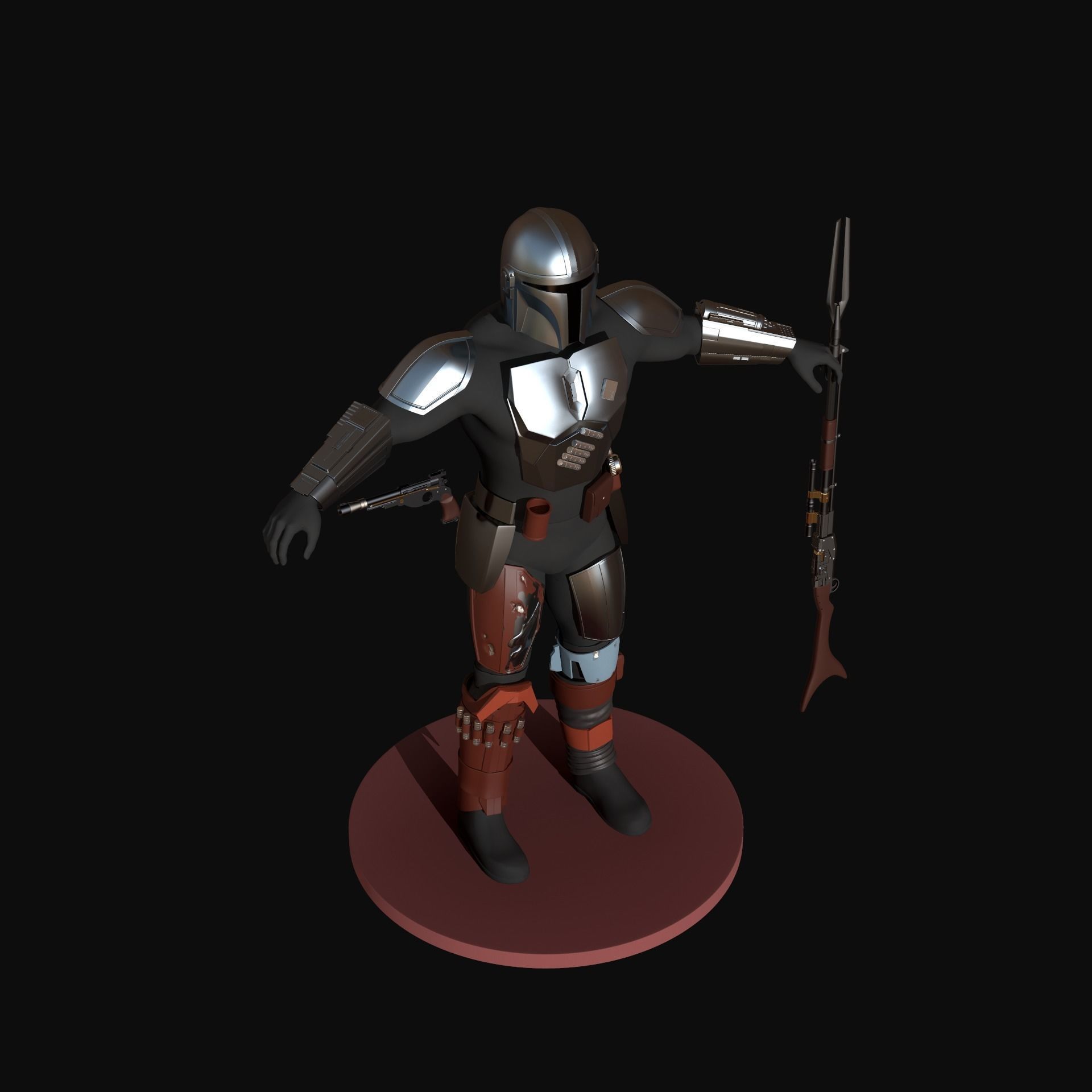 The Mandalorian Beskar Full Armor For Cosplay 3D print model_17