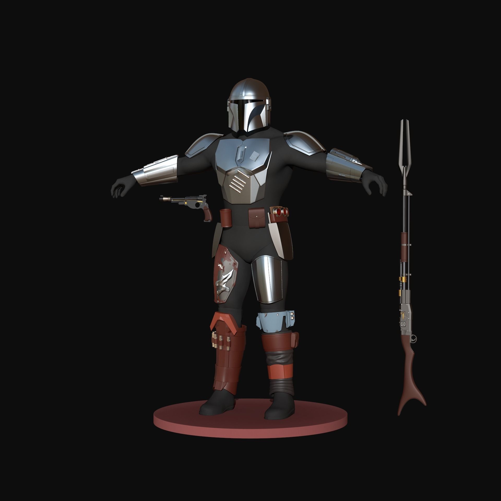 The Mandalorian Beskar Full Armor For Cosplay 3D print model_20