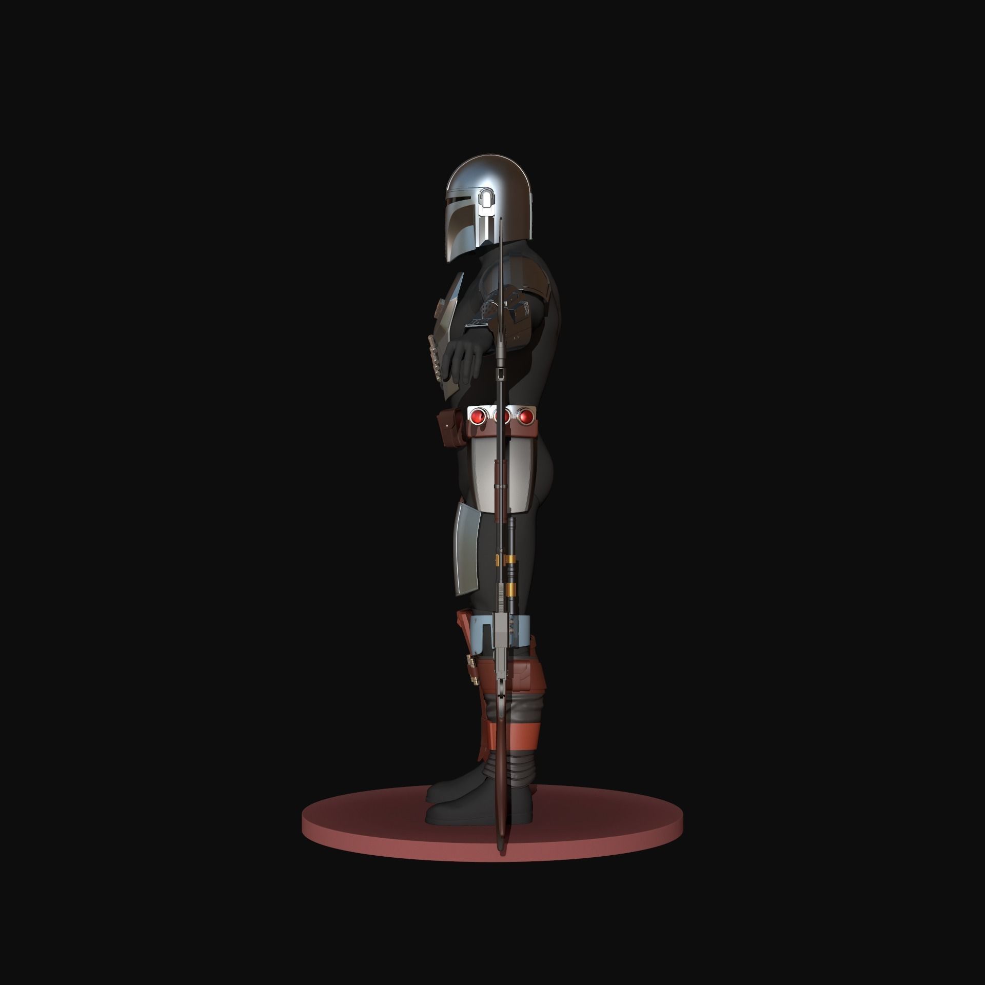 The Mandalorian Beskar Full Armor For Cosplay 3D print model_12