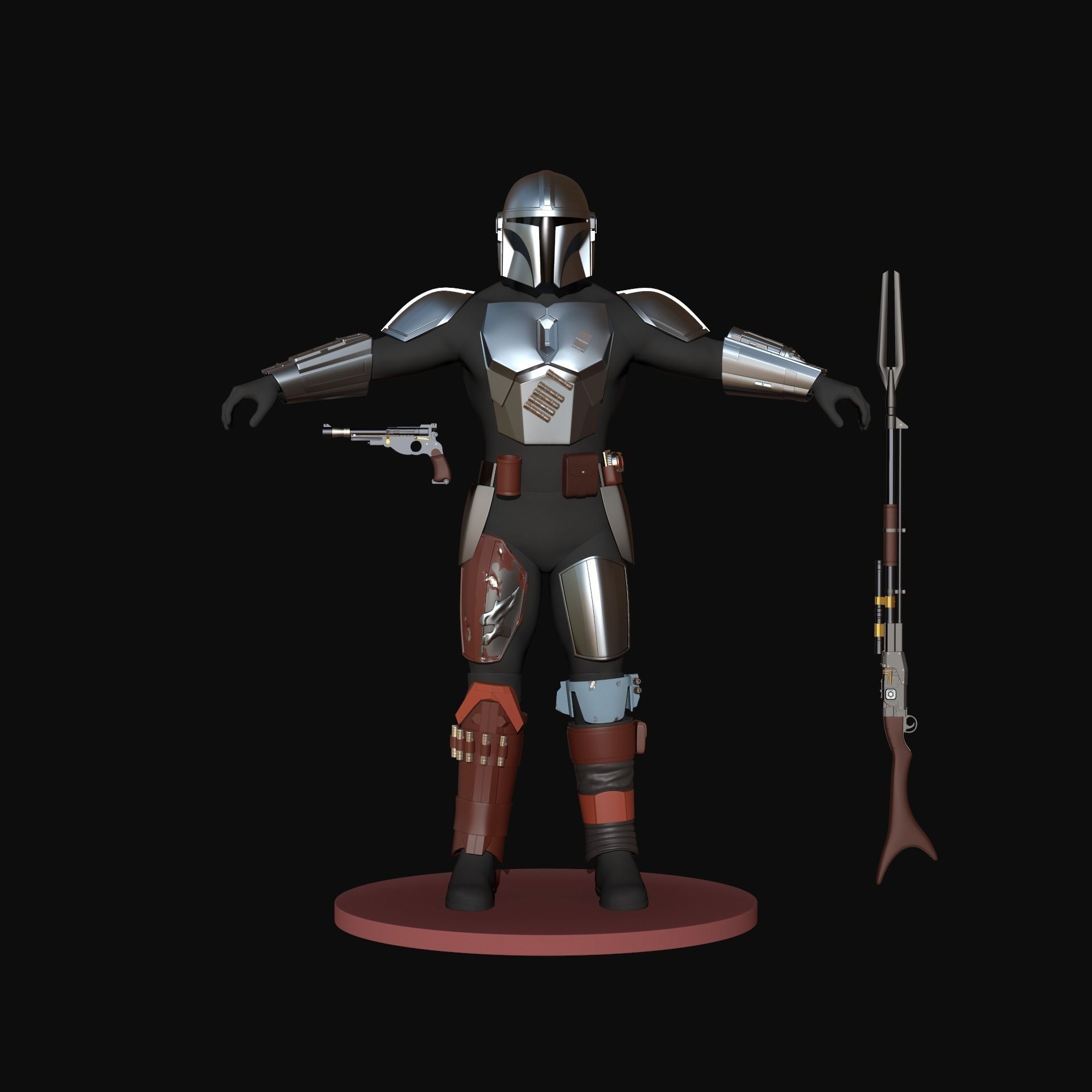 The Mandalorian Beskar Full Armor For Cosplay 3D print model_10