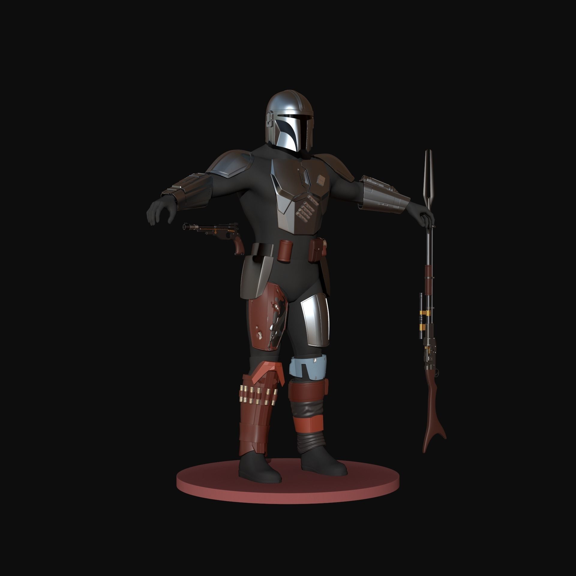 The Mandalorian Beskar Full Armor For Cosplay 3D print model_3