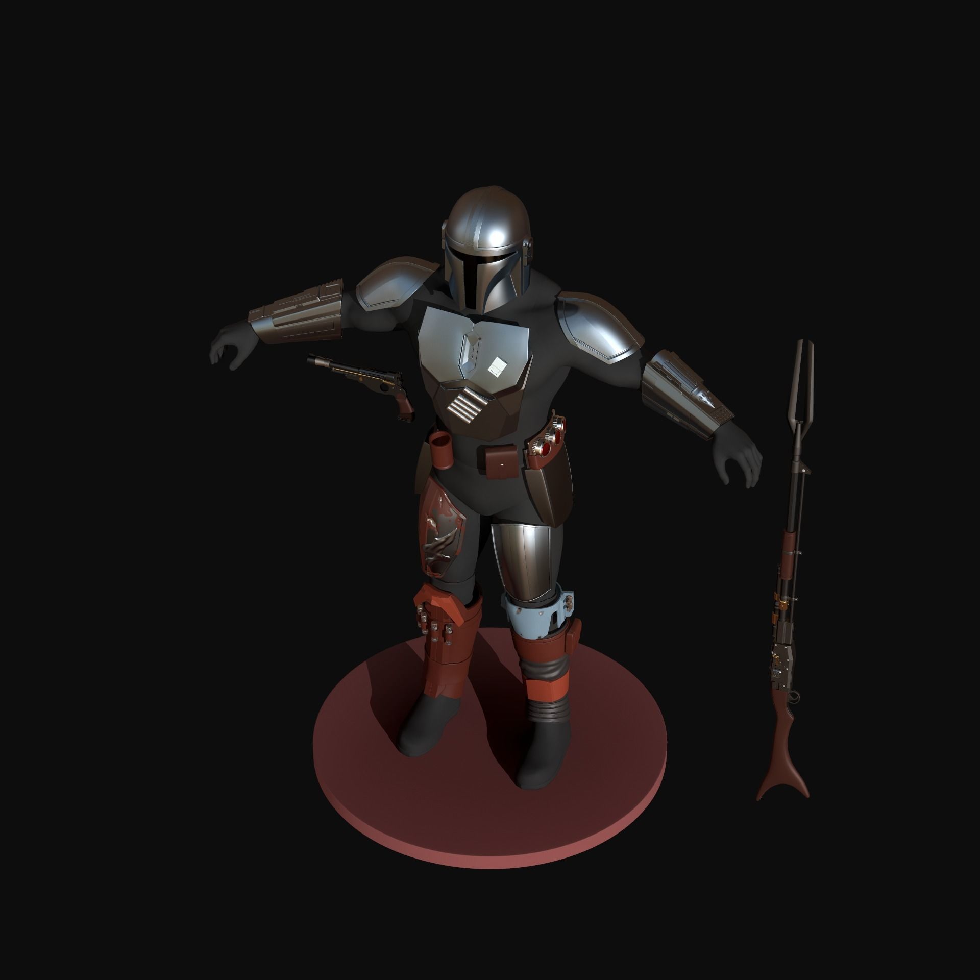 The Mandalorian Beskar Full Armor For Cosplay 3D print model_9
