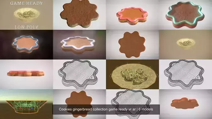Cookies gingerbread collection game ready vr ar 
