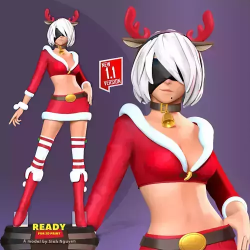 Nier 2B - Merry Xmas 3D print model Nier 2B - Merry Xmas 3D print model