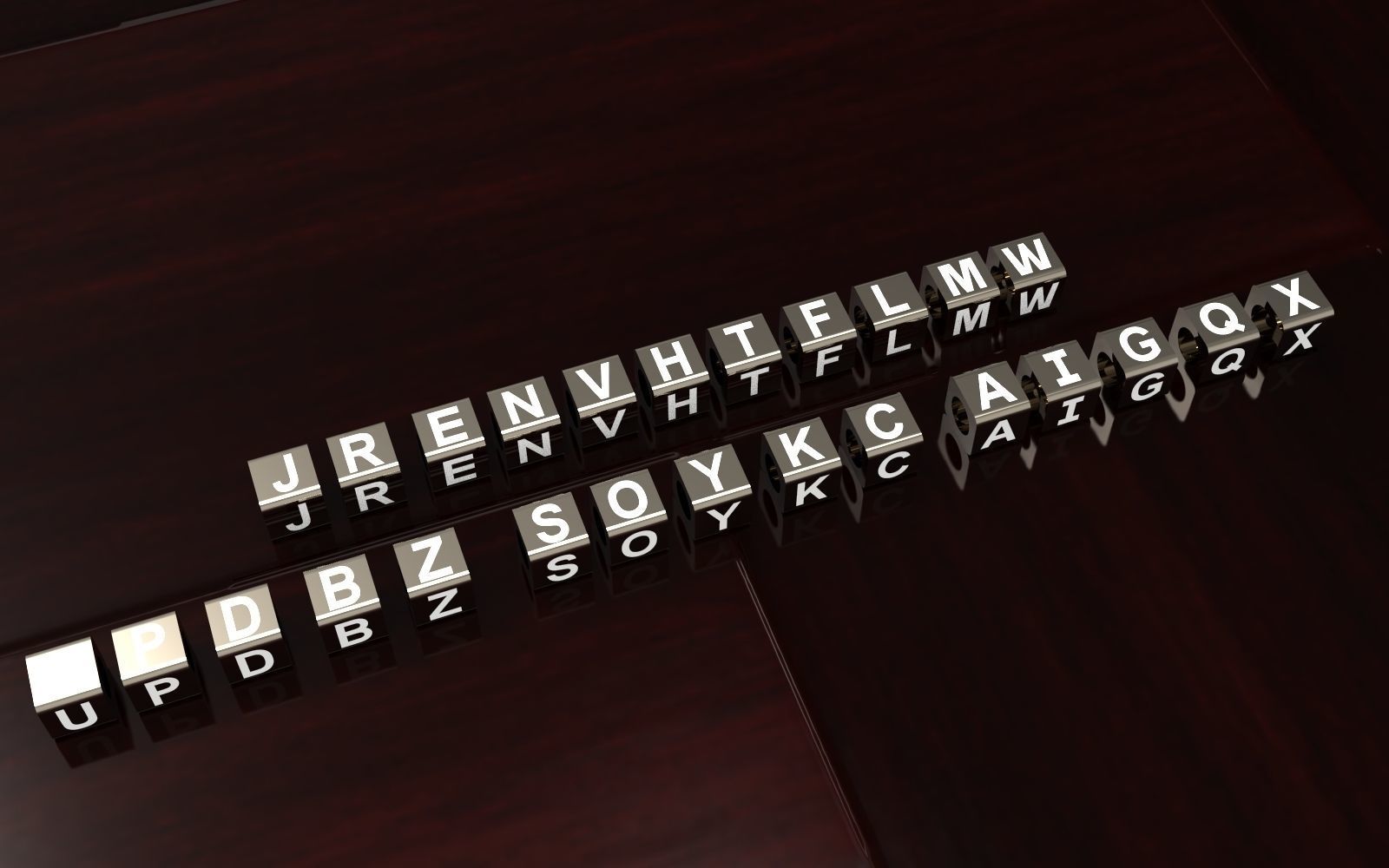 Letters Pendants  3D print model_1