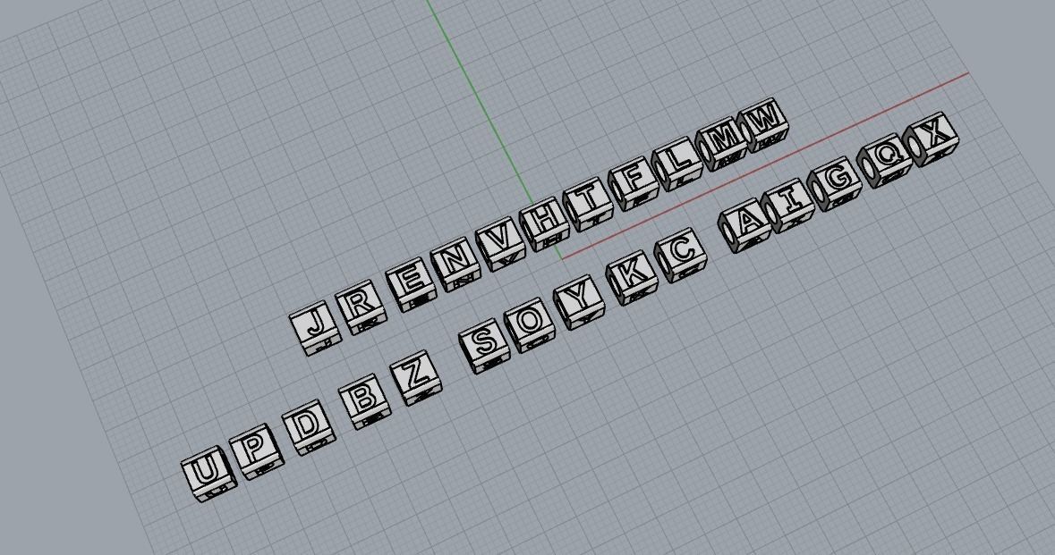 Letters Pendants  3D print model_2