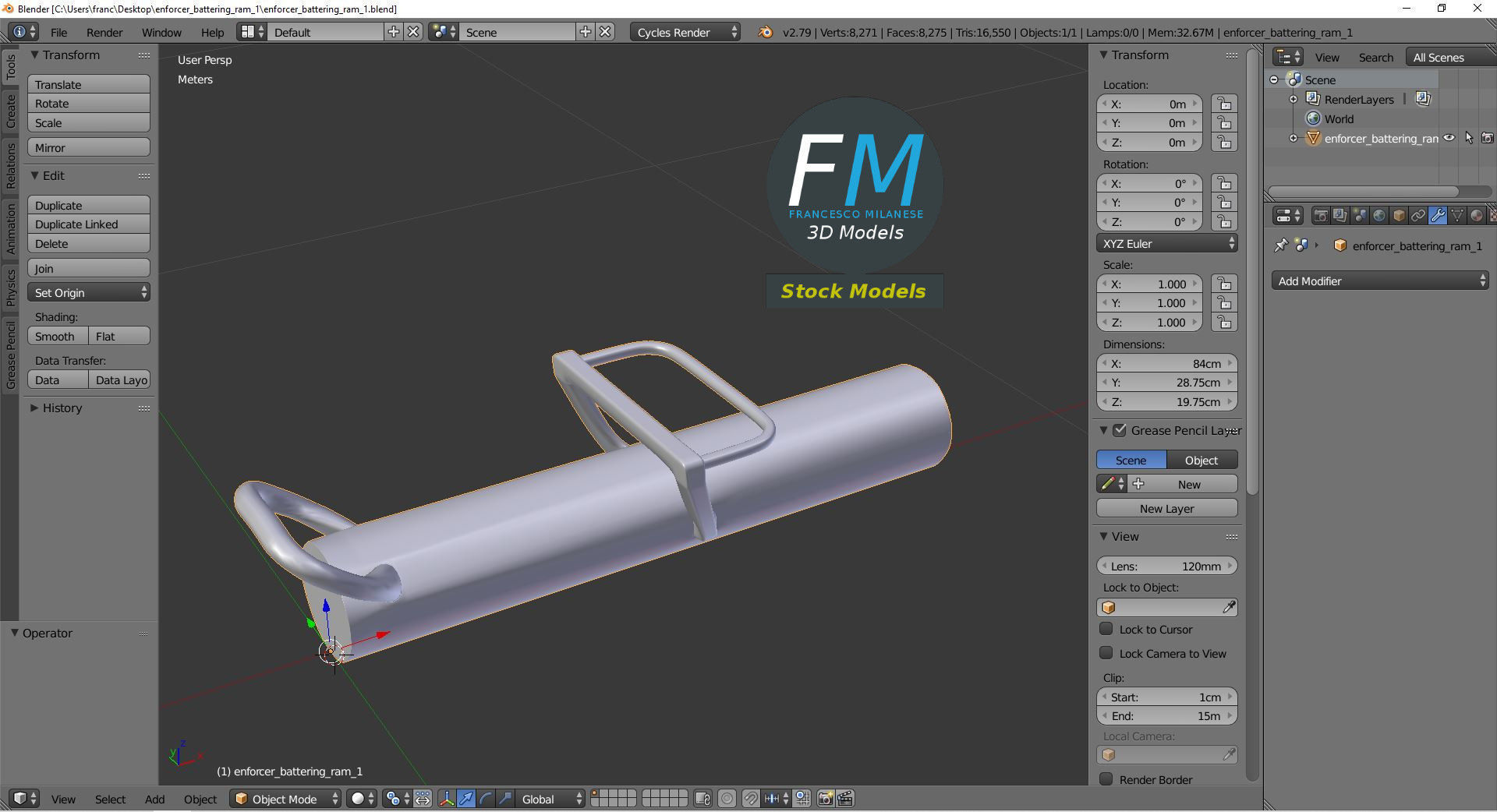 Enforcer battering ram 1 3D model_9