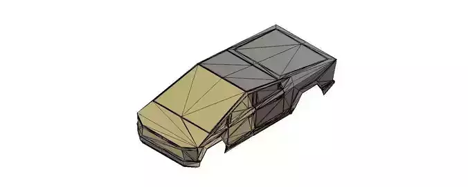 cybertruck 313mm wheelbase 3D print model
