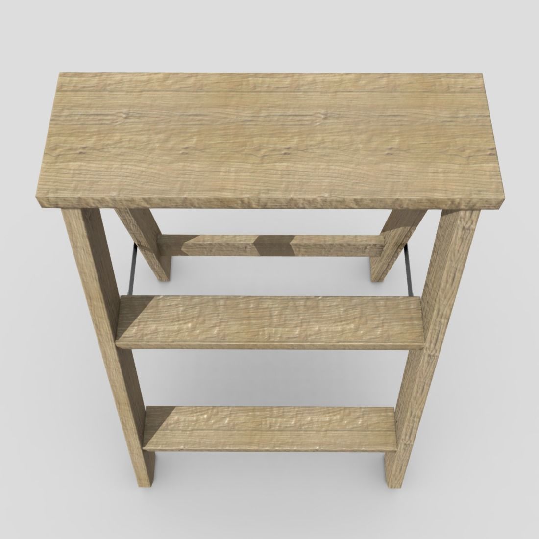 Stepladder step stool Low-poly 3D model_5