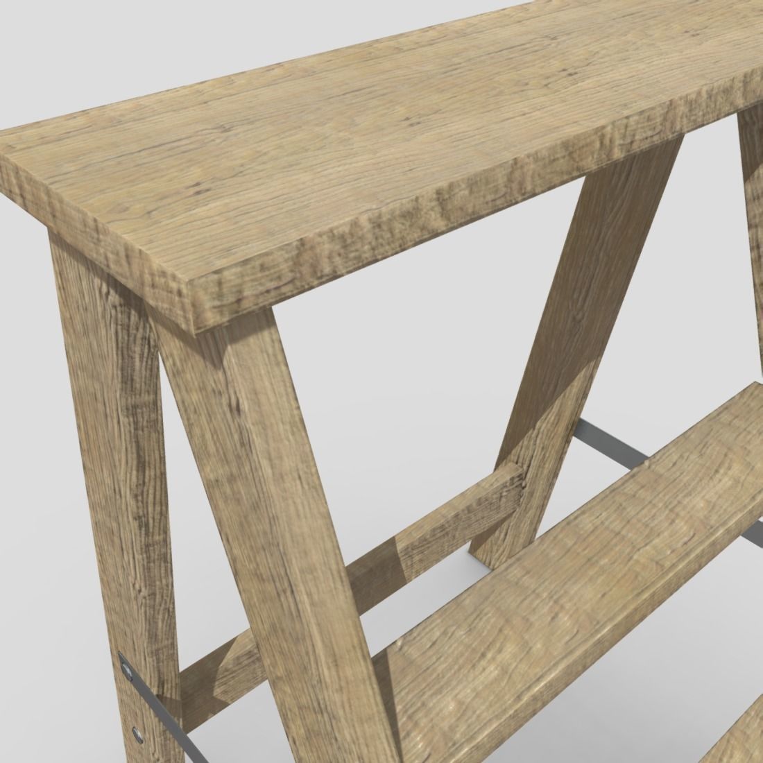 Stepladder step stool Low-poly 3D model_17