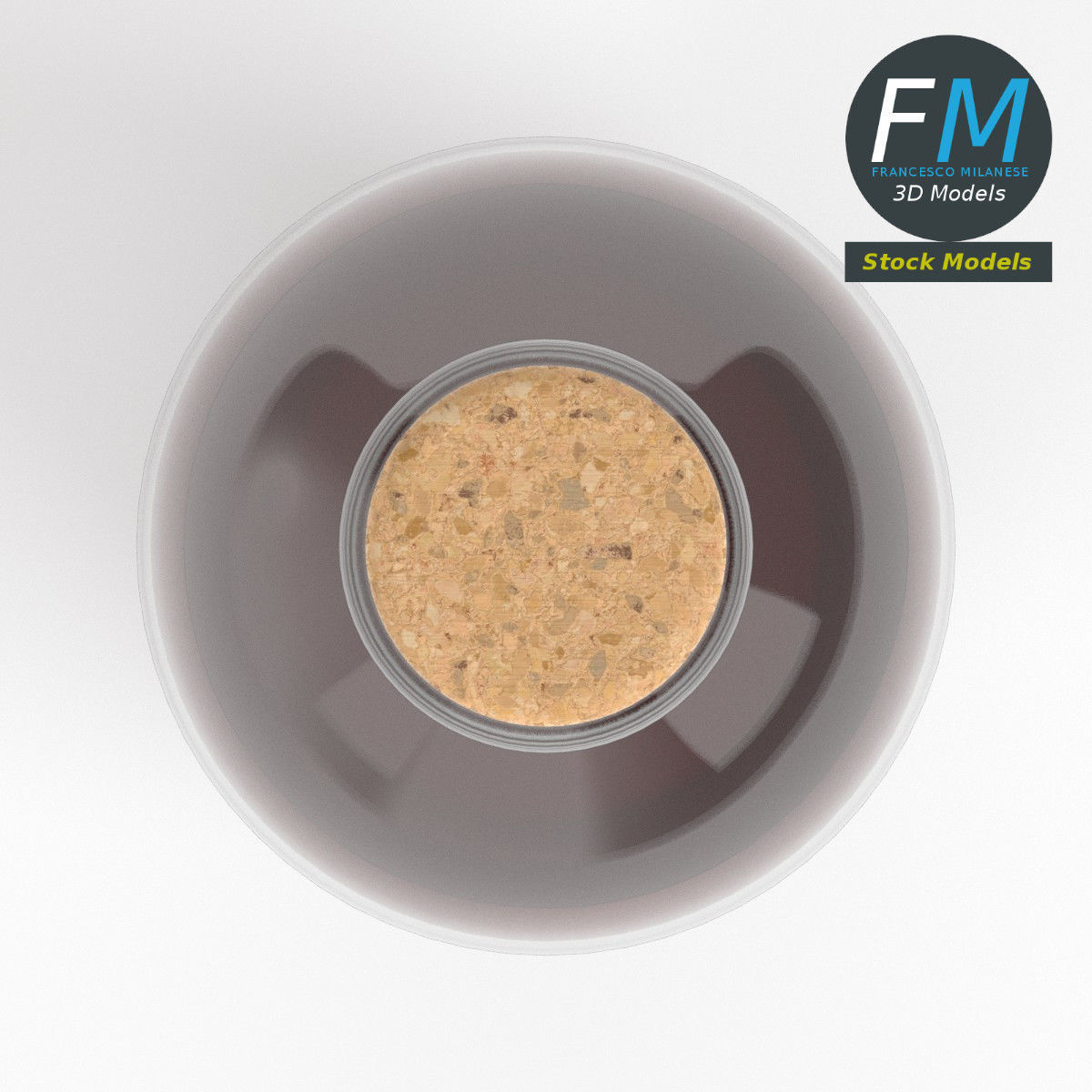 Spherical potion flask 3D model_6