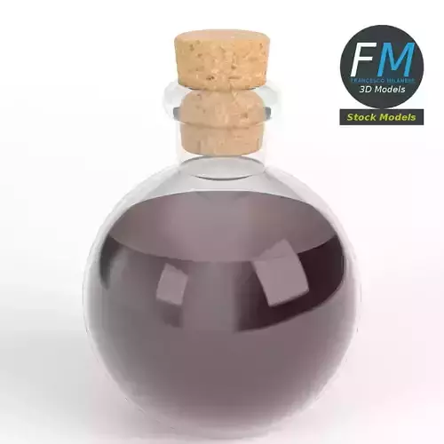 Spherical potion flask 3D model