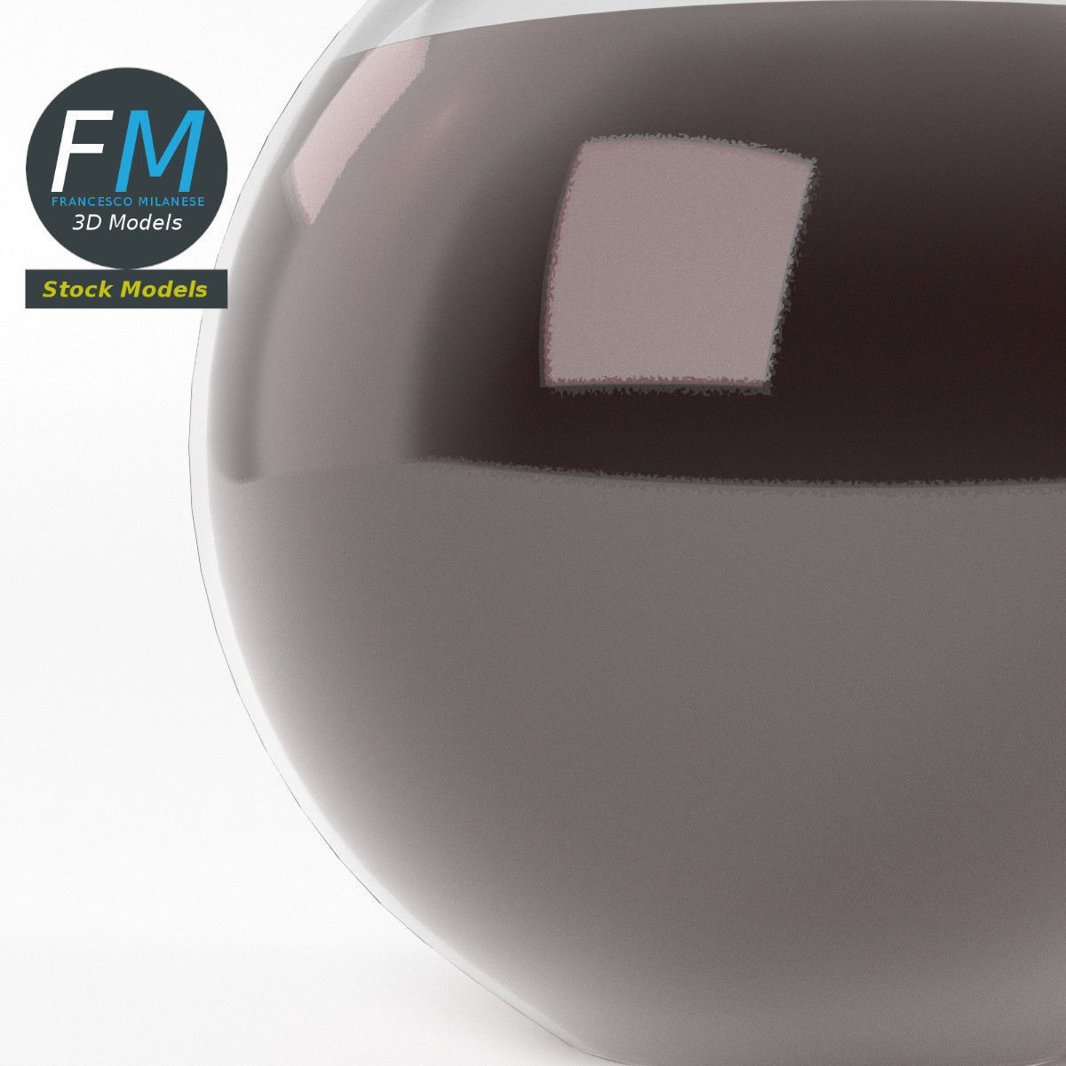 Spherical potion flask 3D model_5